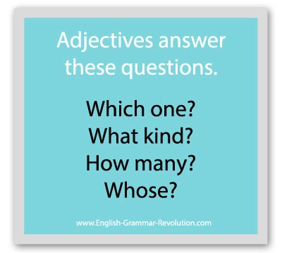 The Adjective Questions