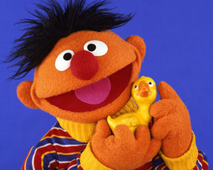 Ernie and Rubber Duckie